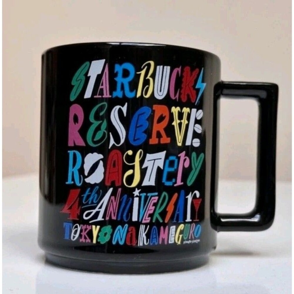 Starbucks Japan Reserve Tokyo Mug cup Black 4th Anniversary 355ml Coffee Tea